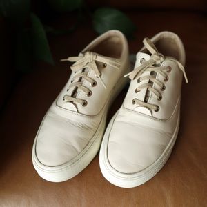Nisolo Off White Leather Sneakers